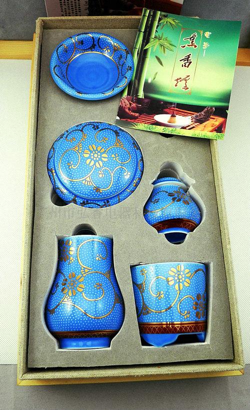供應(yīng)景德鎮(zhèn)琺瑯彩品香爐、香道用品