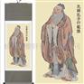 供应孔子织锦画 立体真丝画 高仿彩印画 卷轴画 仿真画