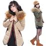 供应新品女装棉衣棉服外套大毛领加厚中长款棉袄2012冬装休闲