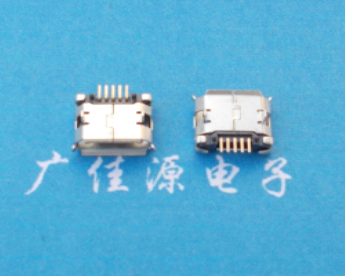 供应-MICRO-USB5p-插座-插板加长针-有卷边-度雾&nbsp;&nbsp;母座