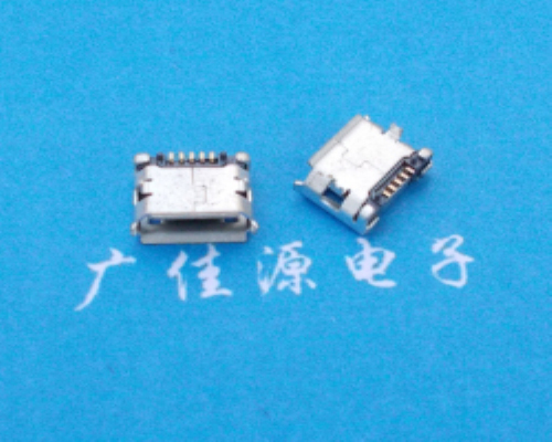 供应-手机连接器-MICRO-USB5p插板-加长针-有卷边&nbsp;&nbsp;usb电脑连接器