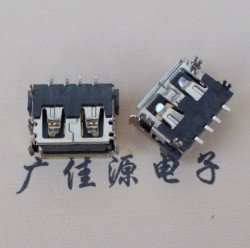 USB贴片母座 10.0长E字芯A母座 鱼叉脚正反向母座&nbsp;&nbsp;10.0USB母&nbsp;&nbsp;插板usb母座