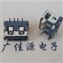 USB短体母座 10.0 mmT字芯90度 鱼叉脚卷边DIP