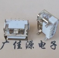 USBA/F母座 长10.0 四鱼叉脚6.3胶芯平口贴片式&nbsp;&nbsp;USB接口连接器&nbsp;&nbsp;10.0USB母&nbsp;&nbsp;插板usb母座