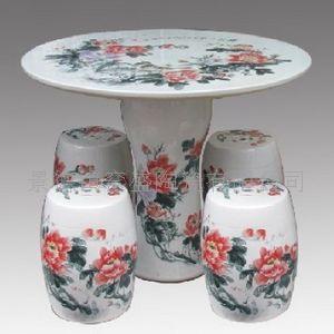 陶瓷桌 陶瓷桌子凳子 純手繪 園林陶瓷產品