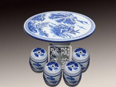 供應(yīng)景德鎮(zhèn)青花陶瓷桌 家居陶瓷 園林用品 商務(wù)禮品