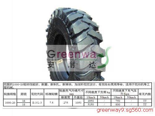 礦用挖溝機(jī)輪胎1000-20