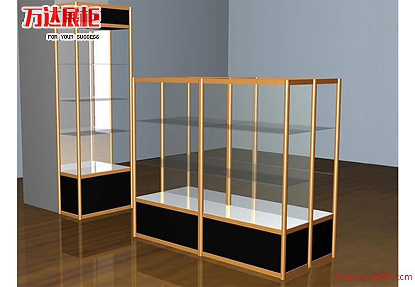 新款环保高柜展柜 展示柜 展示架 玻璃柜 陈列柜钛铝合金展柜